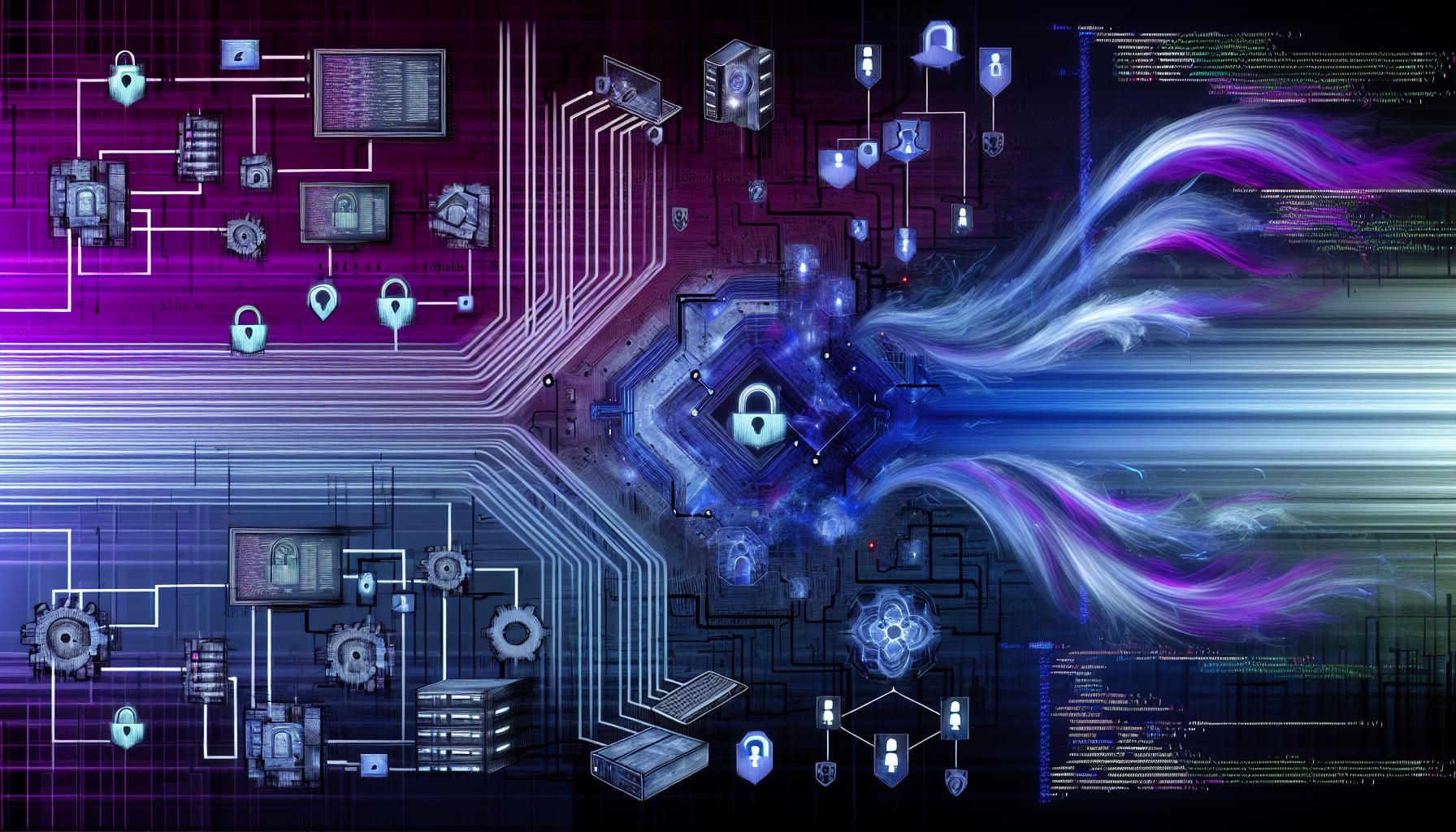 An image of the complexity of NonHuman Identity Management in the technology industry, focusing on managing and securing digital identities not tied t